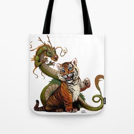 Tiger and Dragon Tote Bag