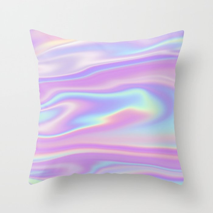 Holographic Abstract  Throw Pillow