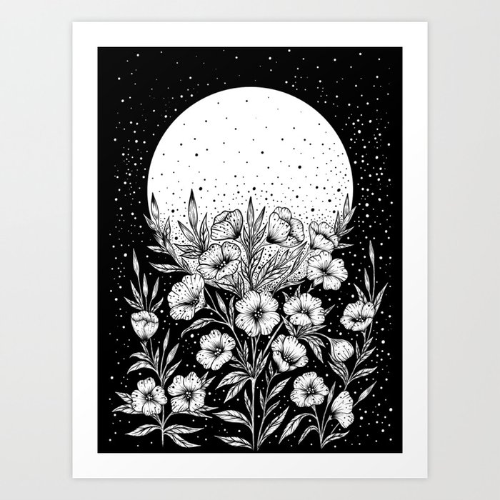 Moon Greeting Art Print