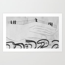 Bridge Over Troubled Waters May Drawing Art Print