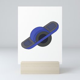 Blue One Wheel Mini Art Print