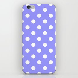 White Dots - periwinkle iPhone Skin