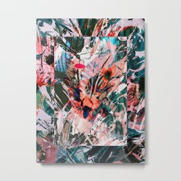 Wildflower: a vibrant digital abstract piece in pinks, greens and blue by Alyssa Hamilton Art Metal Print | Abstract, Canvas, Homedecor, Wallart, Jungle, Flower, Pop Art, Painting, Acrylic, Poster 