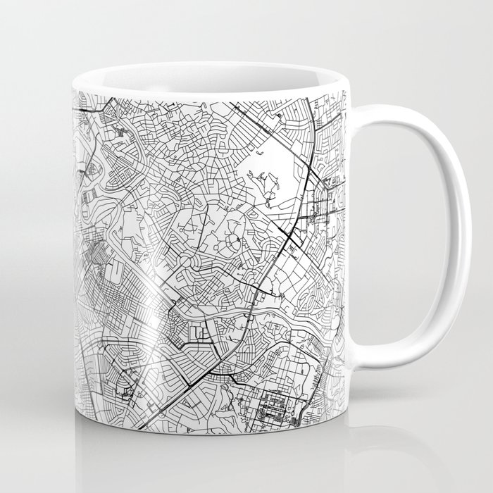 Manila White Map Coffee Mug
