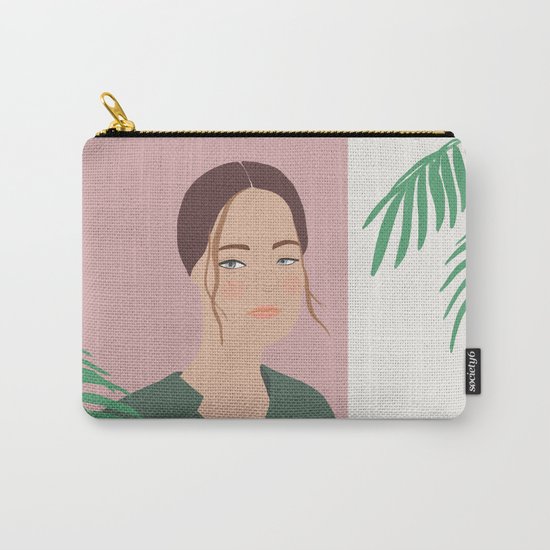 Summer Breeze, girly, fashion illustration, illustration, aloha, summer, tropical, hawaiian art Carry-All Pouch