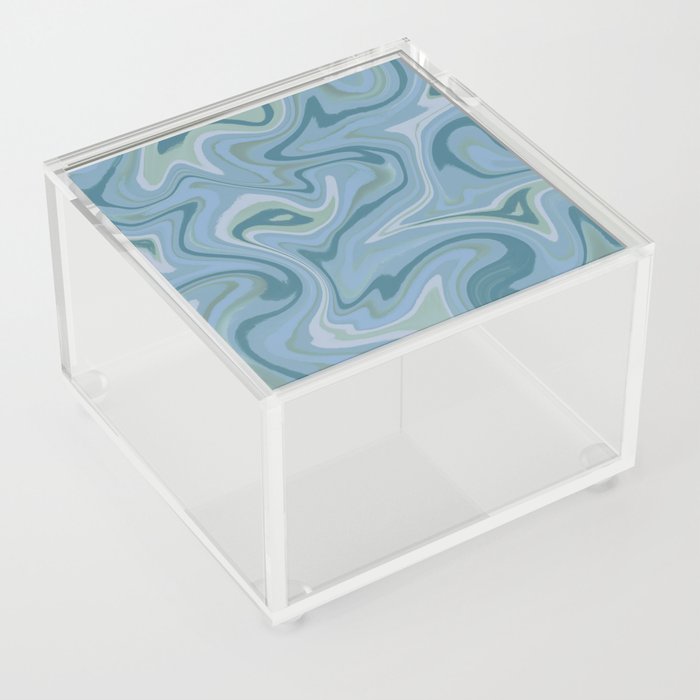 Turquoise Clouds Acrylic Box