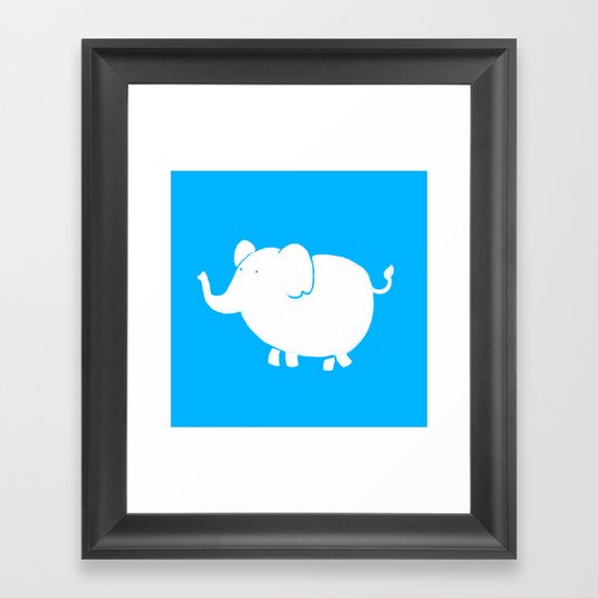 White Elephant Framed Art Print