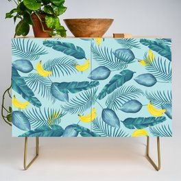 Tropical Banana Pattern - Tropical Fruit Print Credenza
