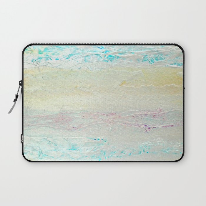 Chaudry Gold Blue Pink Textures Laptop Sleeve