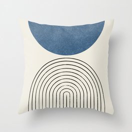 Arch Balance Blue Throw Pillow