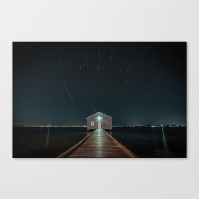 The Boat House Star Trail Canvas Print