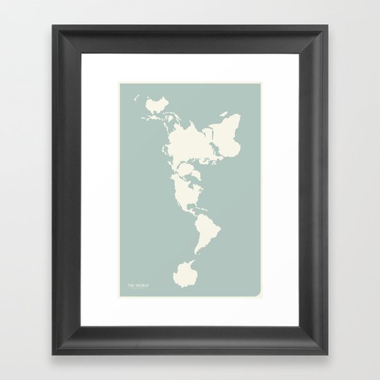 Dymaxion Map Framed Art Print