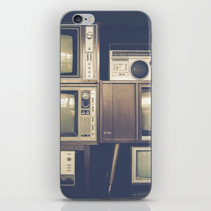 Many vintage television and radio iPhone Skin