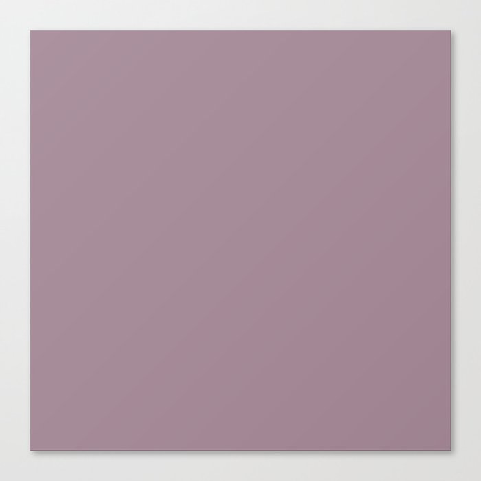 Solid Color Series - Desaturated Magenta Canvas Print by Lena