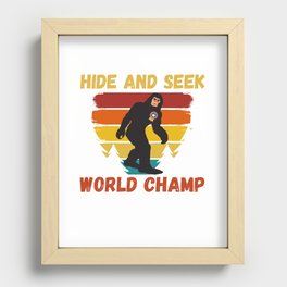 Bigfoot Hide and Seek World Champ Recessed Framed Print