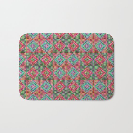 Colonial Rug Pattern Bath Mat