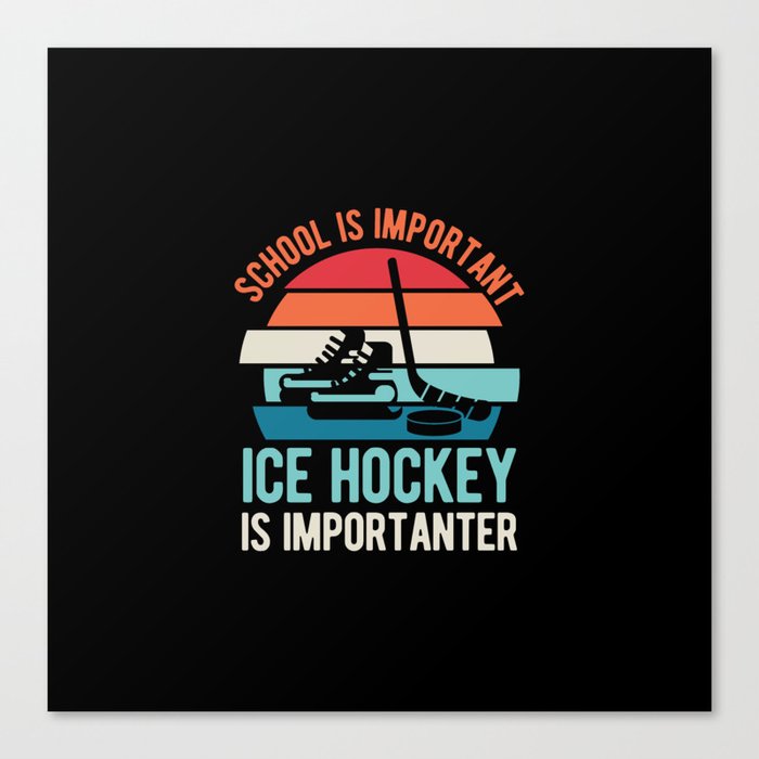 Funny Ice Hockey Canvas Print