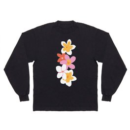 Tropical Plumeria Flowers Long Sleeve T-shirt