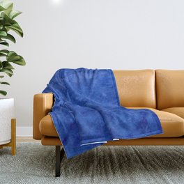 Dark Classic Blue Ombre Burnished Stucco - Faux Finishes - Venetian Plaster - Corbin Henry Throw Blanket