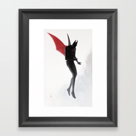 The Dark Knight Beyond Framed Art Print