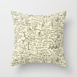 Physics Equations // Parchment Throw Pillow
