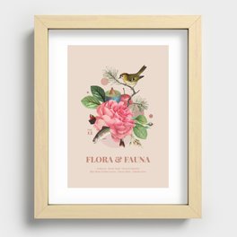 Flora and Fauna with Goldcrest Recessed Framed Print