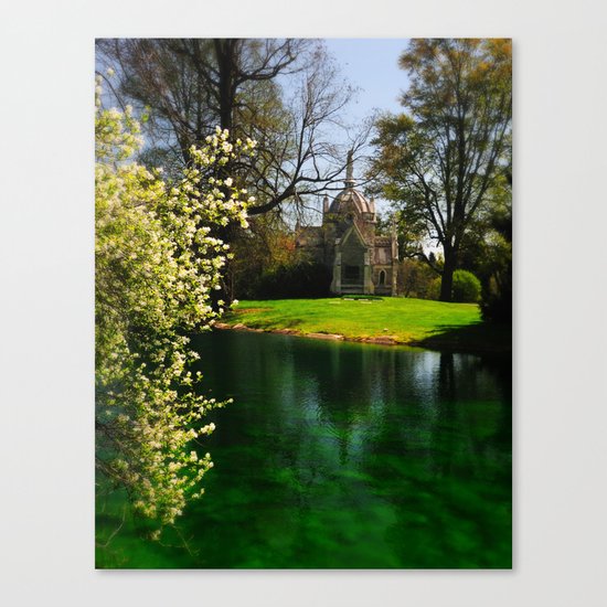 Chapel by the lake Canvas Print