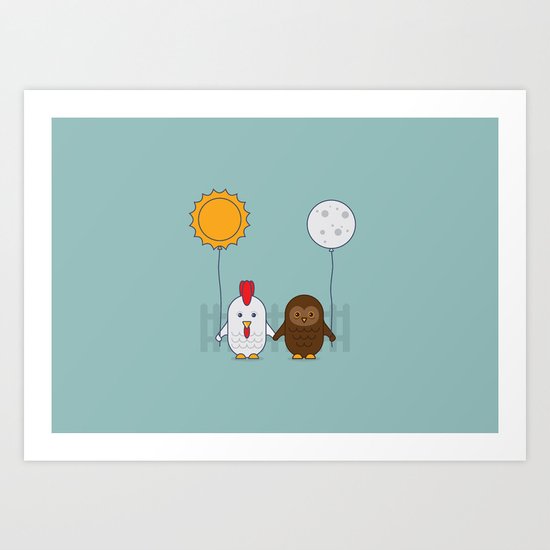 Early Bird & Night Owl Art Print