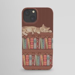 Cat in the library iPhone Case