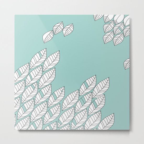 Leaves Stream 2 Metal Print