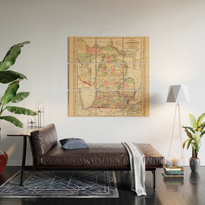 Map Of Michigan 1856