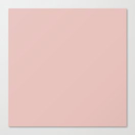 Dried Heather Pink Light pastel solid color modern abstract pattern  Canvas Print