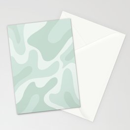 Aqua Retro Abstract Pattern Stationery Card