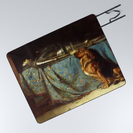 Requiescat by Briton Rivière (1888) Picnic Blanket