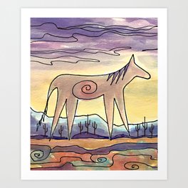 Sacred Mustang Art Print