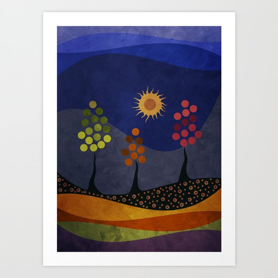 Paisaje y color Art Print