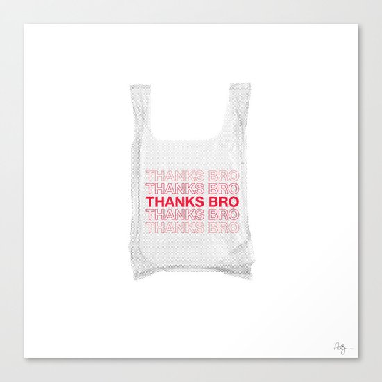 Douche Plastic Bag Canvas Print