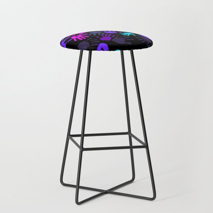 Neon touch prints Bar Stool