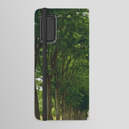 Tree-lined road to Chateau Margaux, Medoc, France Android Wallet Case