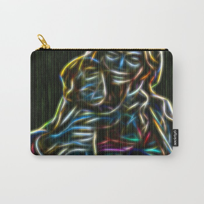 Mother and child neon glow - by Brian Vegas Carry-All Pouch