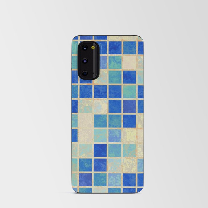 Textured Blue Tiles Android Card Case