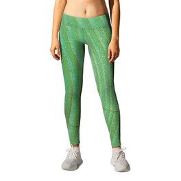 Green wood Leggings