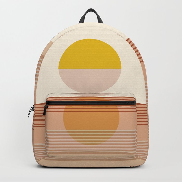 Abstraction_SUNRISE_SUNSET_BEACH_OCEAN_REFLECTION_POP_ART_0401A Backpack