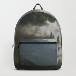 Dreamlike Morning at the Lake - Nature Forest Mountain Photography Backpack