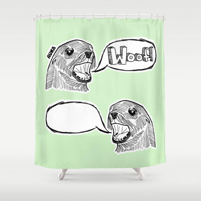 Sea Lion Woof! Shower Curtain