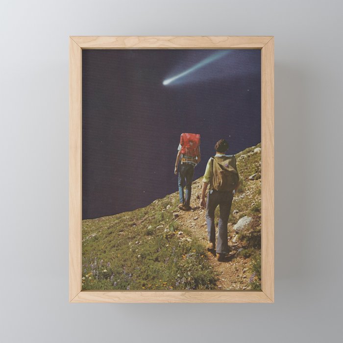 Night hike Framed Mini Art Print