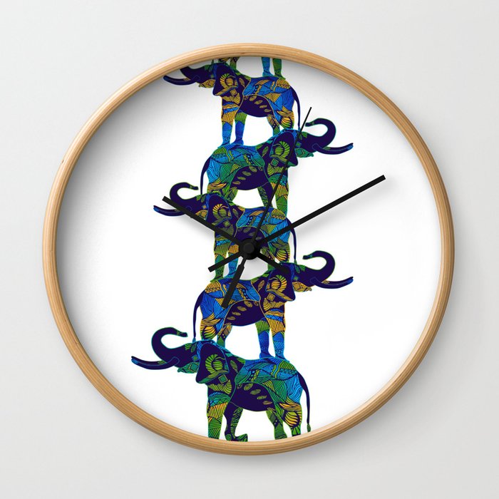elephants Wall Clock