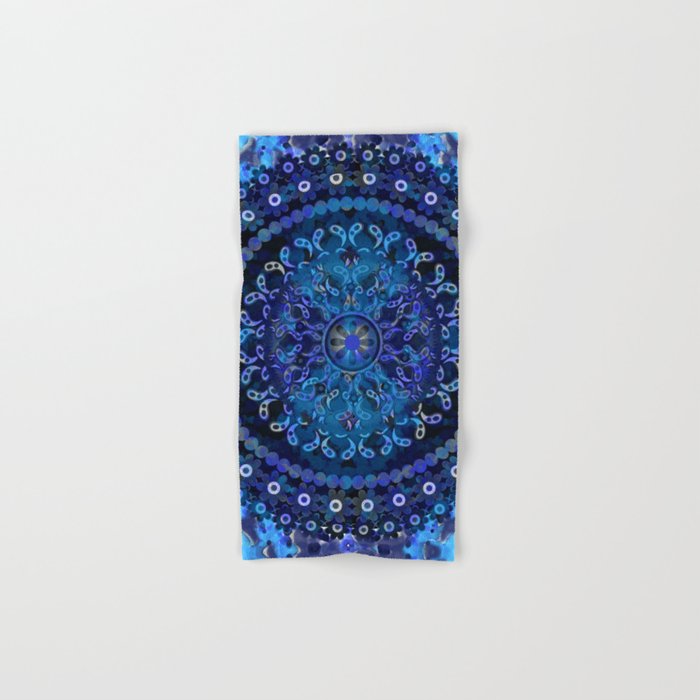 Blue Mosaic Mandala Hand & Bath Towel