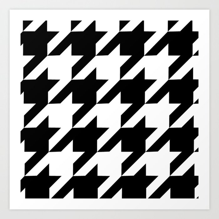 dogtooth print trousers