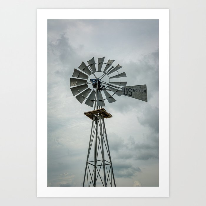 U.S. Wind Engine and Pump Company Model B Windmill Batavia Illinois Art Print